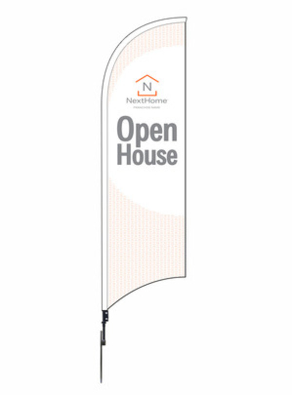 Open House Feather Flag Unit, 12-Foot- Printed on both sides